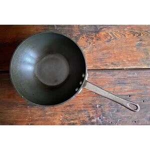 Vintage CALPHALON Commercial Aluminum Cookware 8 1/2" Mini Wok